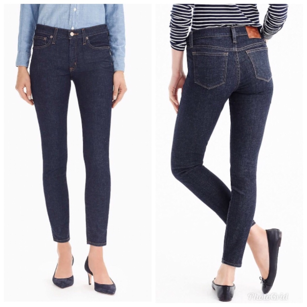 J Crew 28 Toothpick Ankle crop jeans blue GUC